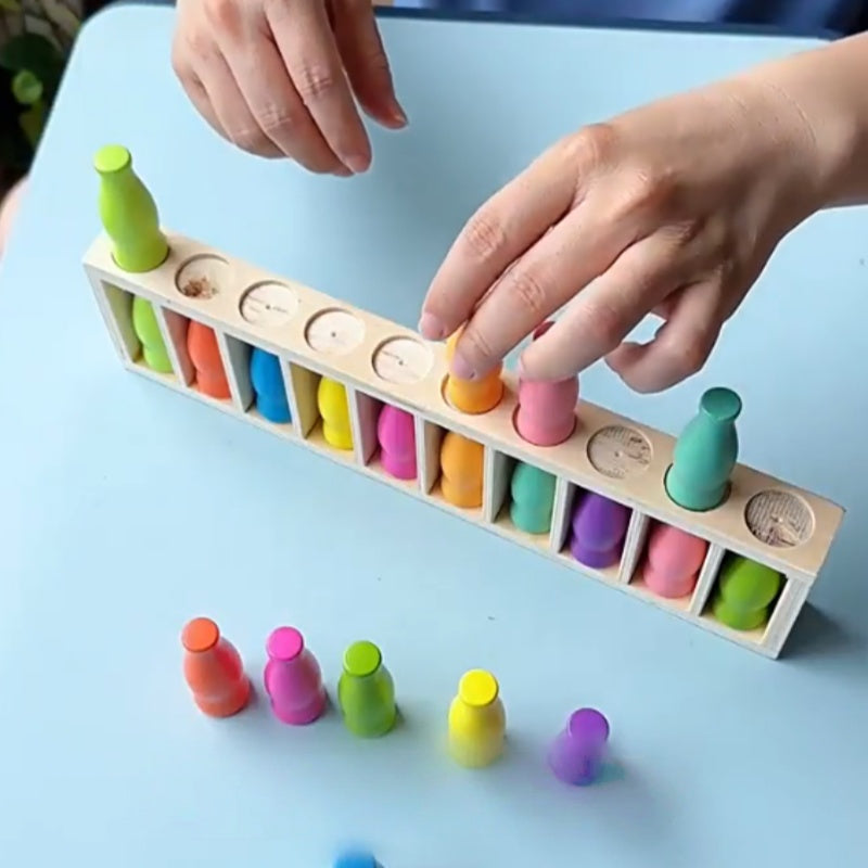 Uitdagend Geheugenspel met Gekleurde Flesjes voor Tieners en Volwassenen - Educatief Denkspel voor het Hele Gezin - Bordspel voor het Trainen van Logica en Concentratie