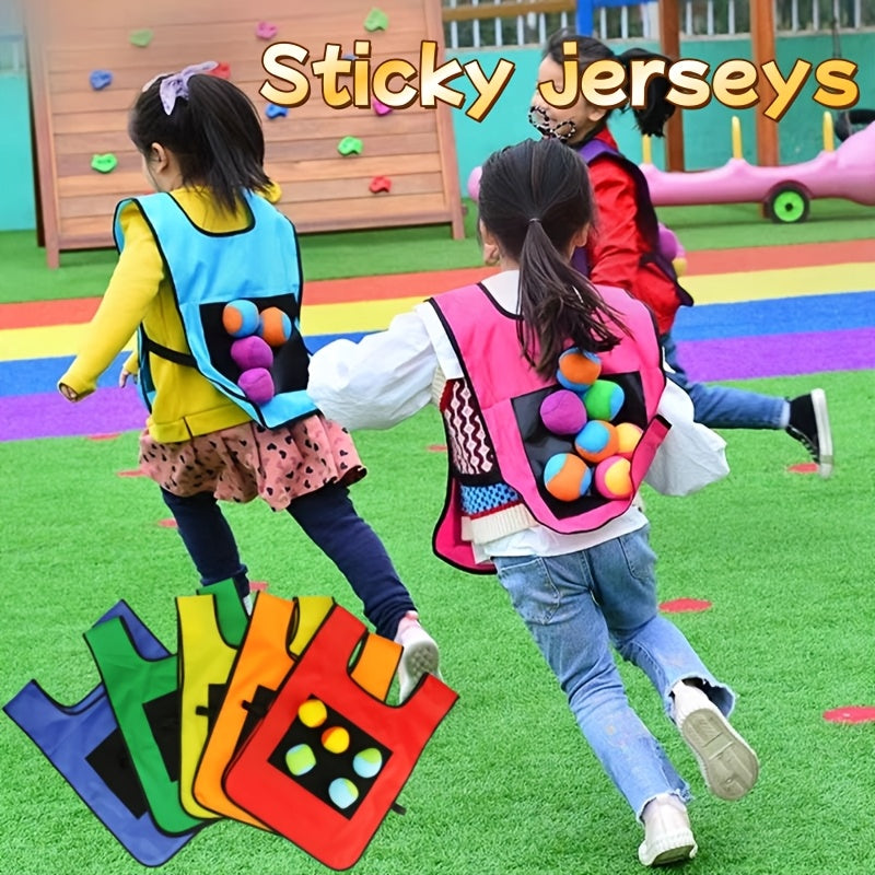 Interactief Sticky Bal Vest Spel | Actief Buitenplezier voor Kinderen