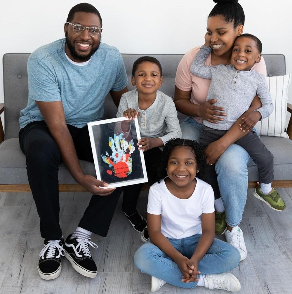 Familie Handafdruk Kit | Niet-giftig, geurloos en veilig knutselpakket