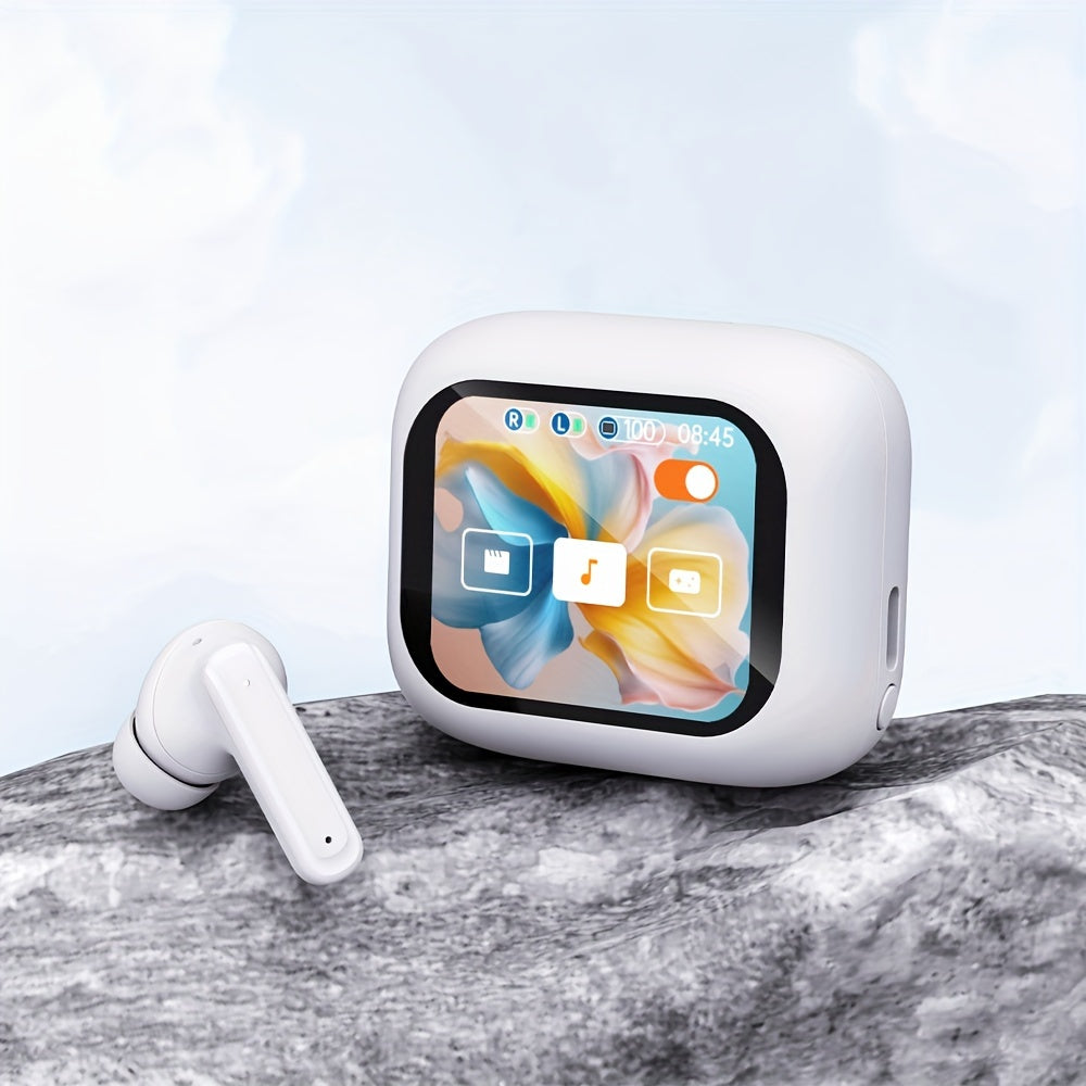 Slimme LCD Touch Earbuds 2025 | Draadloze Oordopjes met Premium Geluid & Microfoon