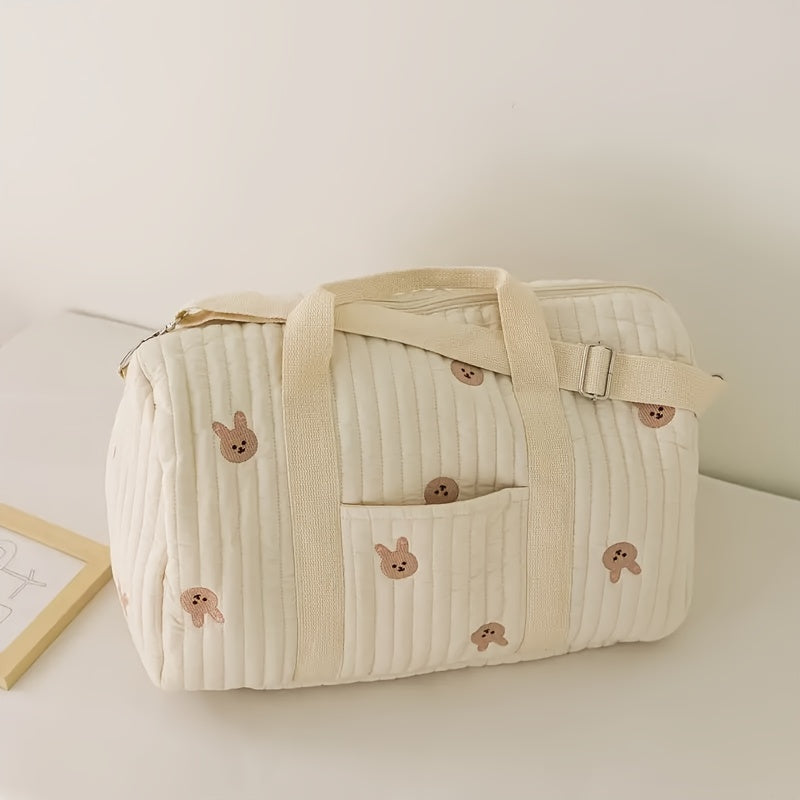 Extra Grote Reistas | Multifunctionele Mama Handtas Met Schouderriem | Polyamide Luiers & Kinderbenodigdheden Organizer | Dierenprint Design