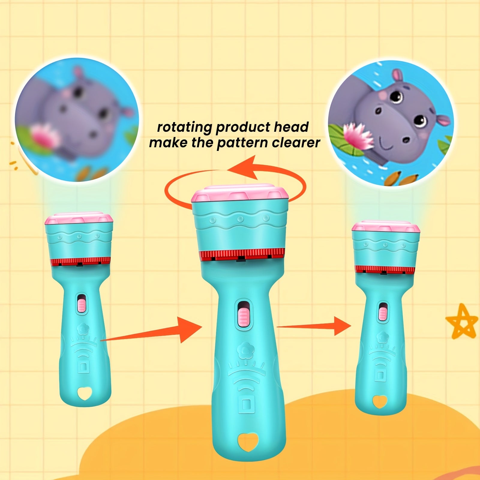 Interactief projectie speelgoed - met 48 patronen (dieren, letters & meer) | educatief cadeau voor kinderen