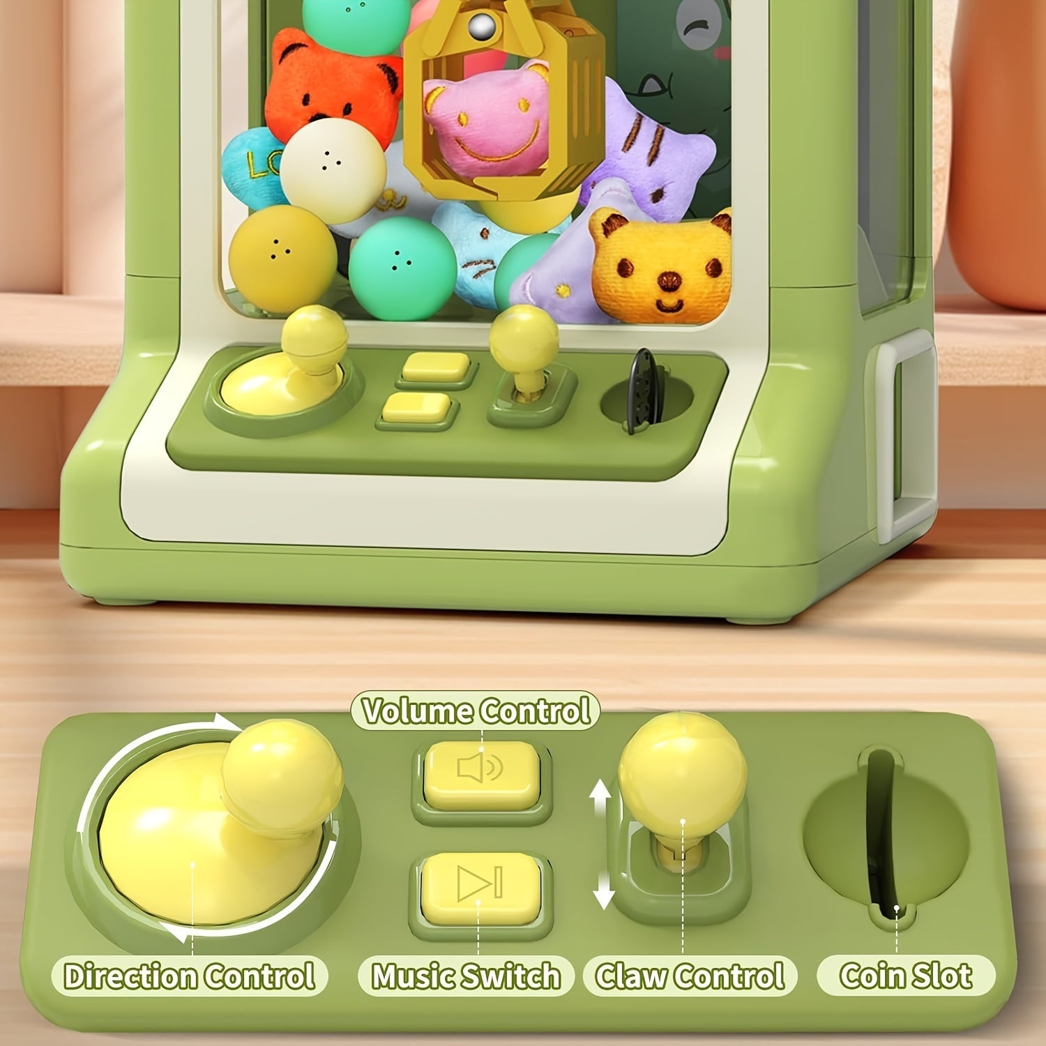 Mini-dinosauruskrabmachine voor kinderen | Bevat 10 poppen en 10 draaiende eieren, snoepmachine met muziek, perfect cadeau voor kinderen