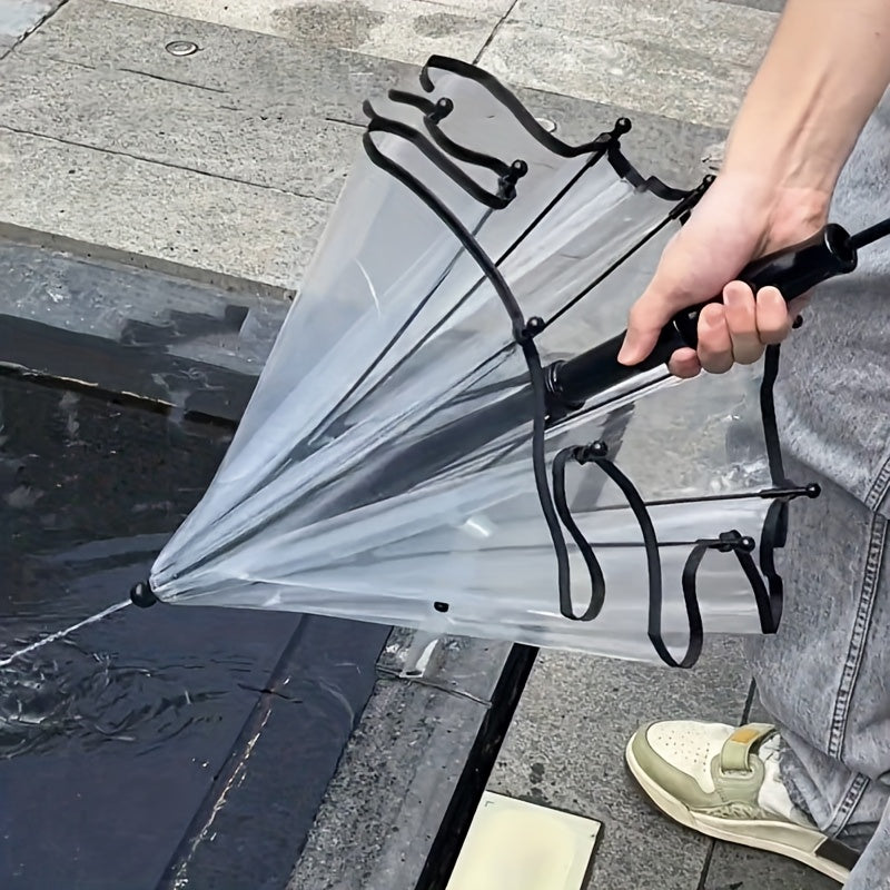 4-in-1 Water Gun Paraplu – Transparante Zomerparaplu met Trekhandgreep | Speelgoed voor Watergevechten & Zon (PVC)