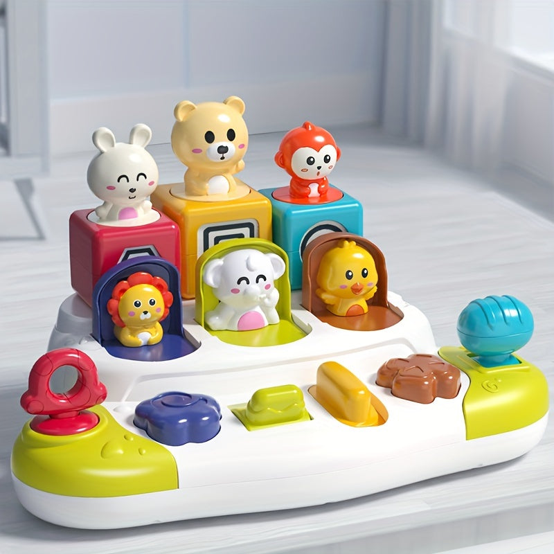 Kiekeboe Doos met Pop-up Dieren – Interactief Educatief Speelgoed voor Baby’s & Peuters