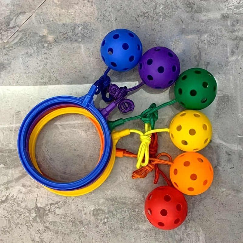 Kleurrijke Enkelspringbal voor Kinderen vanaf 3 Jaar - Actief Fitness Speelgoed voor Jongens en Meisjes - Swingbal Hinkelbal voor Buiten Spelen en Coördinatie