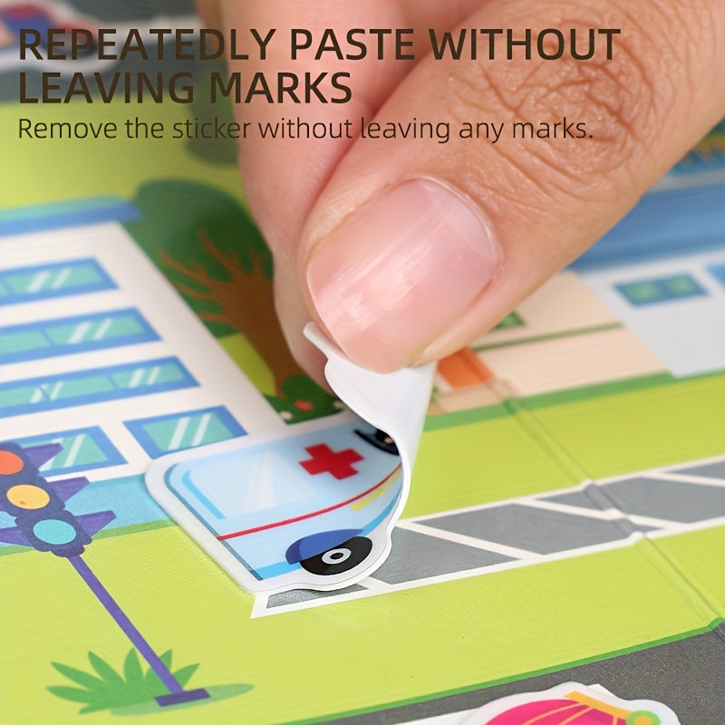 DIY Stickerboek voor Kinderen | Herbruikbare Plakboek met Bubbelstickers – Creatieve Activiteit voor Thuis of Onderweg