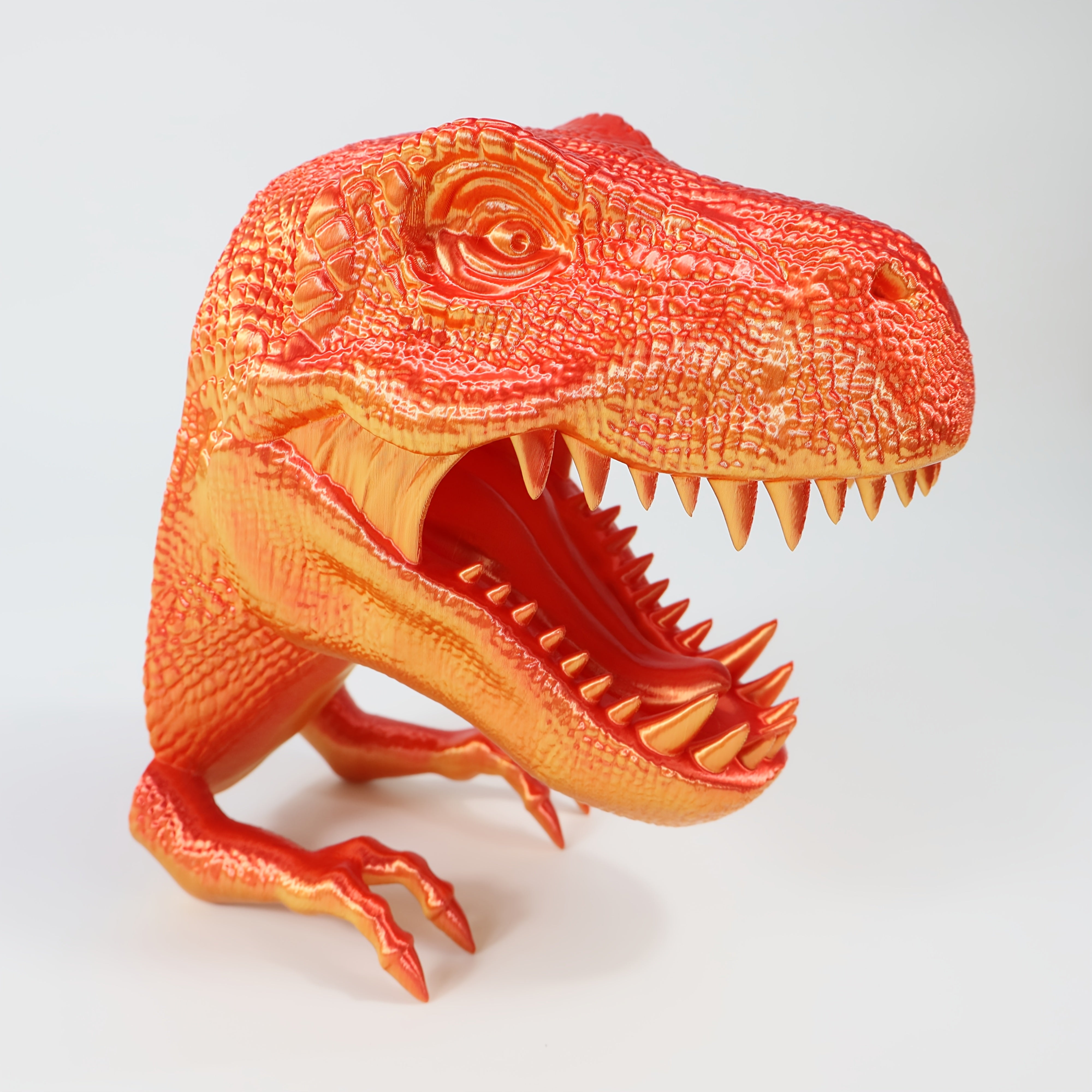 Stoere 3D Geprinte T-Rex Muurdecoratie voor Jongens en Mannen - Roze Dinosaurus Kunstwerk voor Kinderkamer, Kantoor of als Cadeau voor Vaderdag en Halloween
