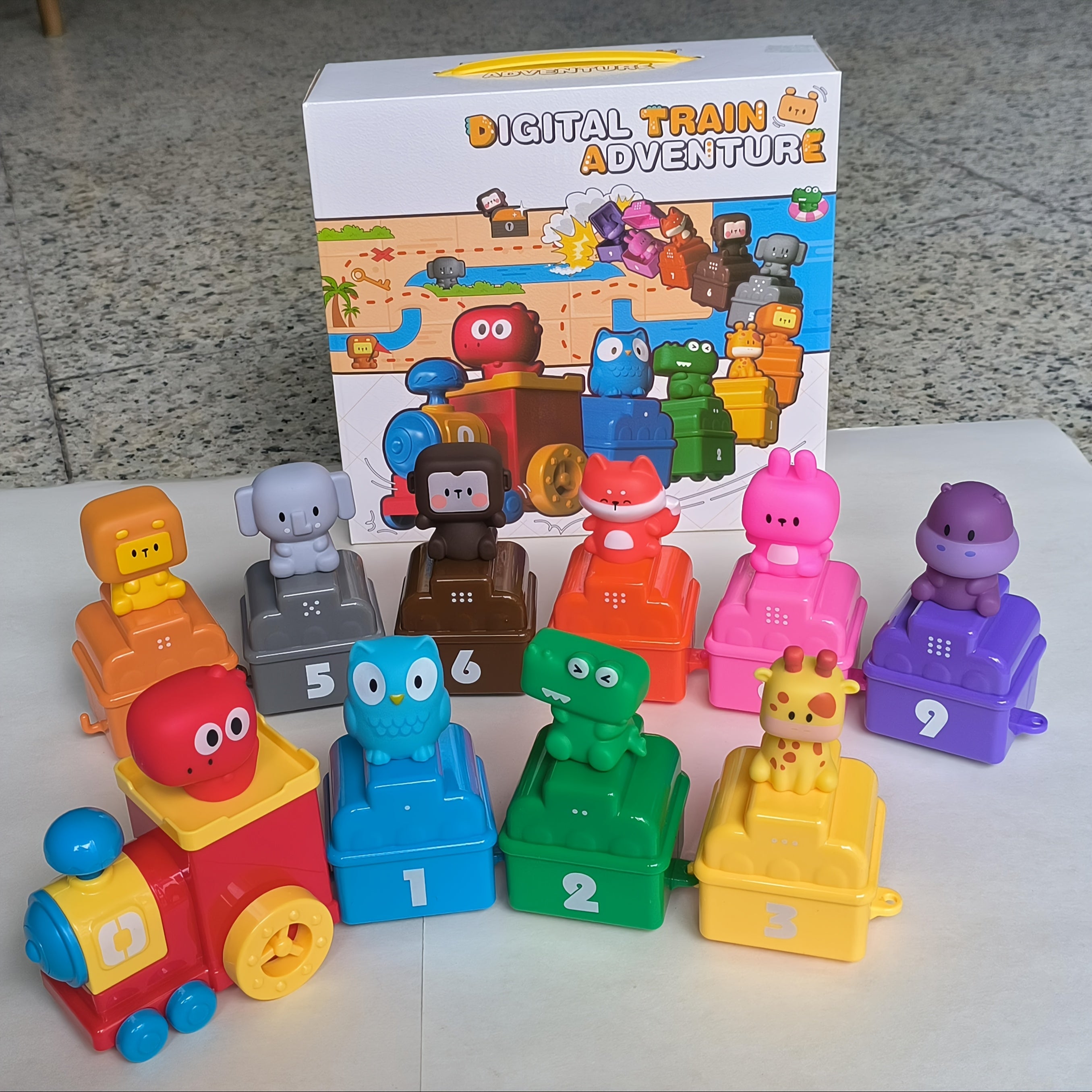 10x Trein Koppelspeelgoed | Educatief Nummers Herkennen | Ouder-Kind Activiteit