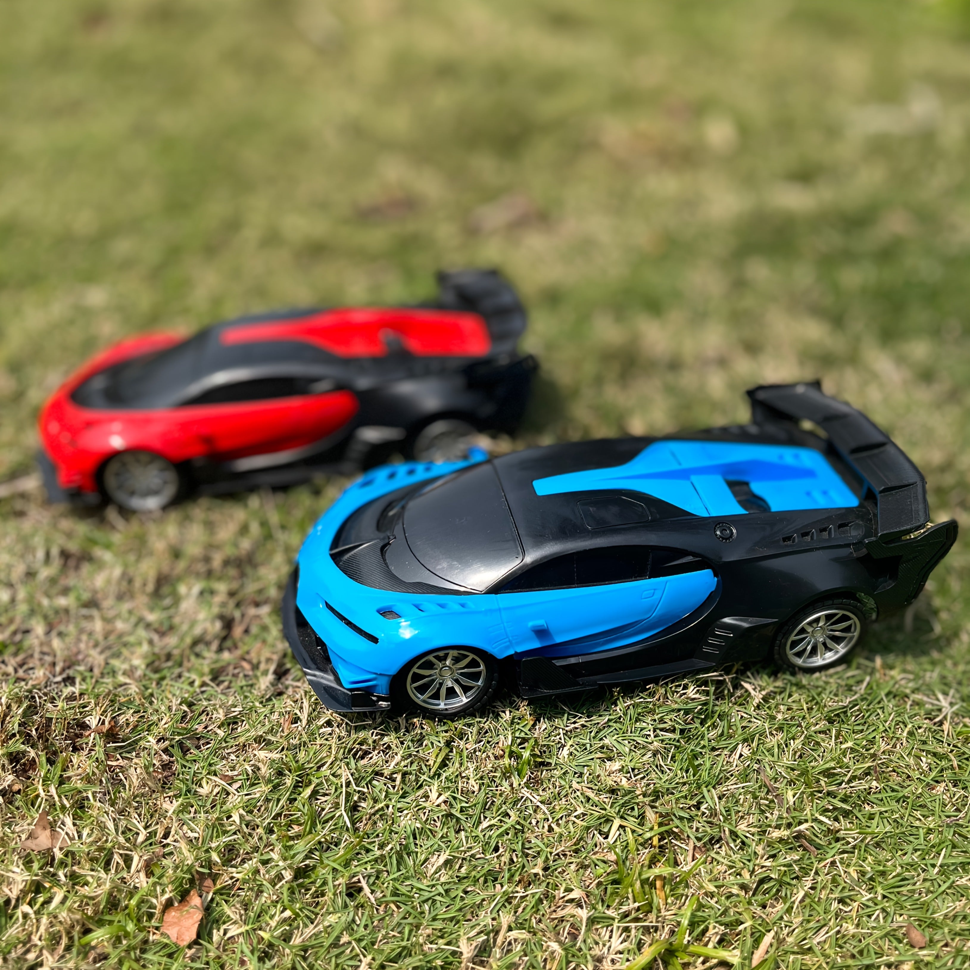 Mini RC auto zwart/blauw | Afstandsbediening speelgoedauto voor kinderen, feestcadeau