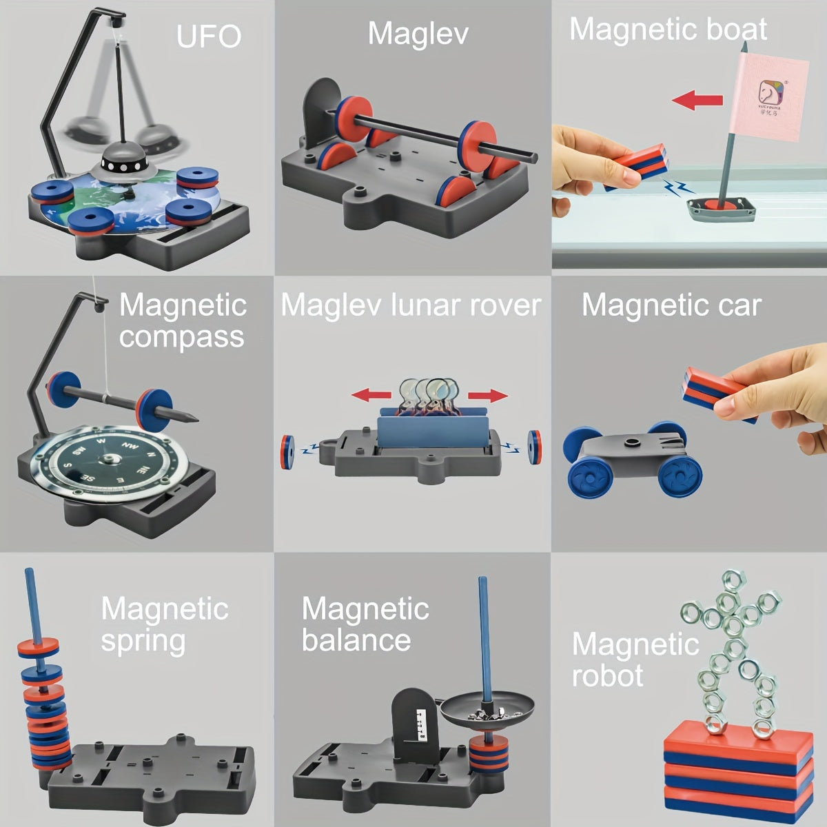 12-in-1 Magnetisch Wetenschapsspel voor Kinderen | STEM Educatief Speelgoed