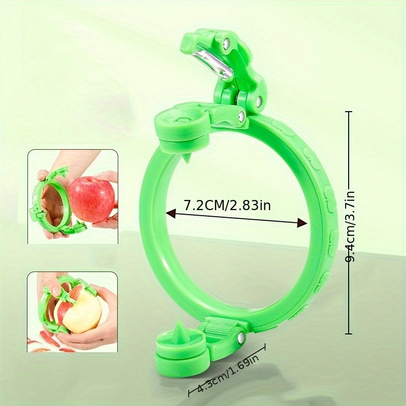 1pc RZSYZH Creative Fruit Peeler - 304 Stainless Steel Quick Peel Design, Ergonomic Handle for Apples, Potatoes & More - Fun Kitchen Gadget for Home Use, Compact Kitchen Tool, Durable Kitchenware