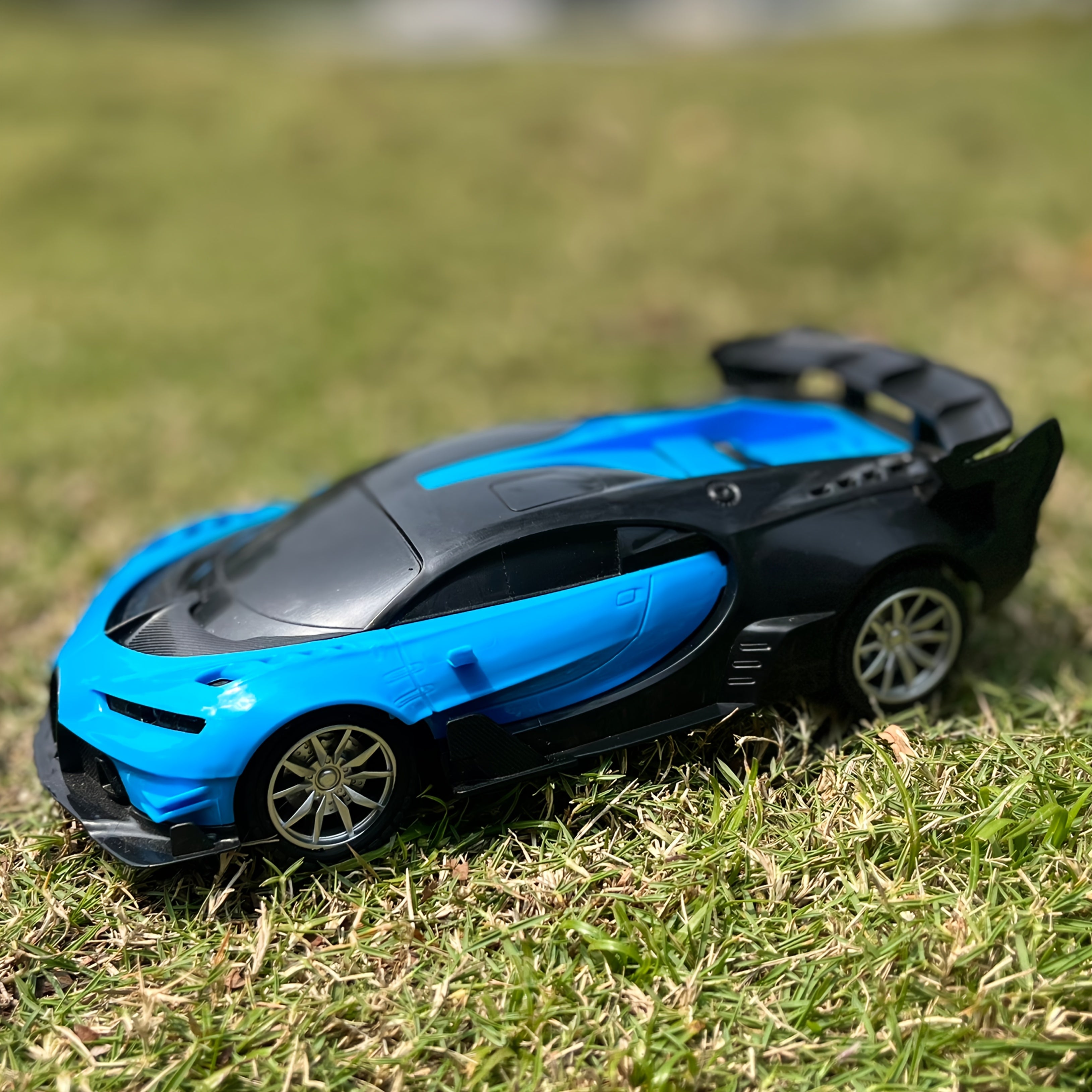 Mini RC auto zwart/blauw | Afstandsbediening speelgoedauto voor kinderen, feestcadeau
