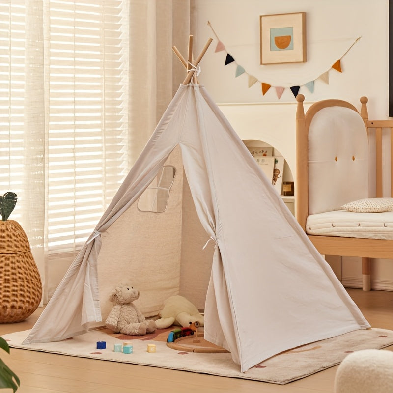 Wigwam Speeltent Kinderen 135cm | Eenvoudige Opbouw – Houten Stokken – Indoor & Outdoor Rollenspel Tent