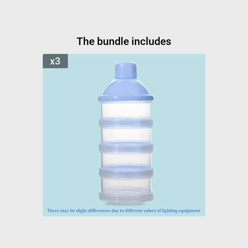 Draagbare Melkpoederdispenser | 4 Lagen Melkpoeder Container Snack Organizer voor Babyvoeding en Reizen