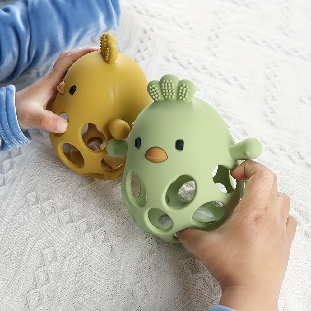 Hand Grijpbal en Rammelend Montessori Bijtspeelgoed | Hol Kuiken Baby Bijtring Zintuiglijk Speelgoed