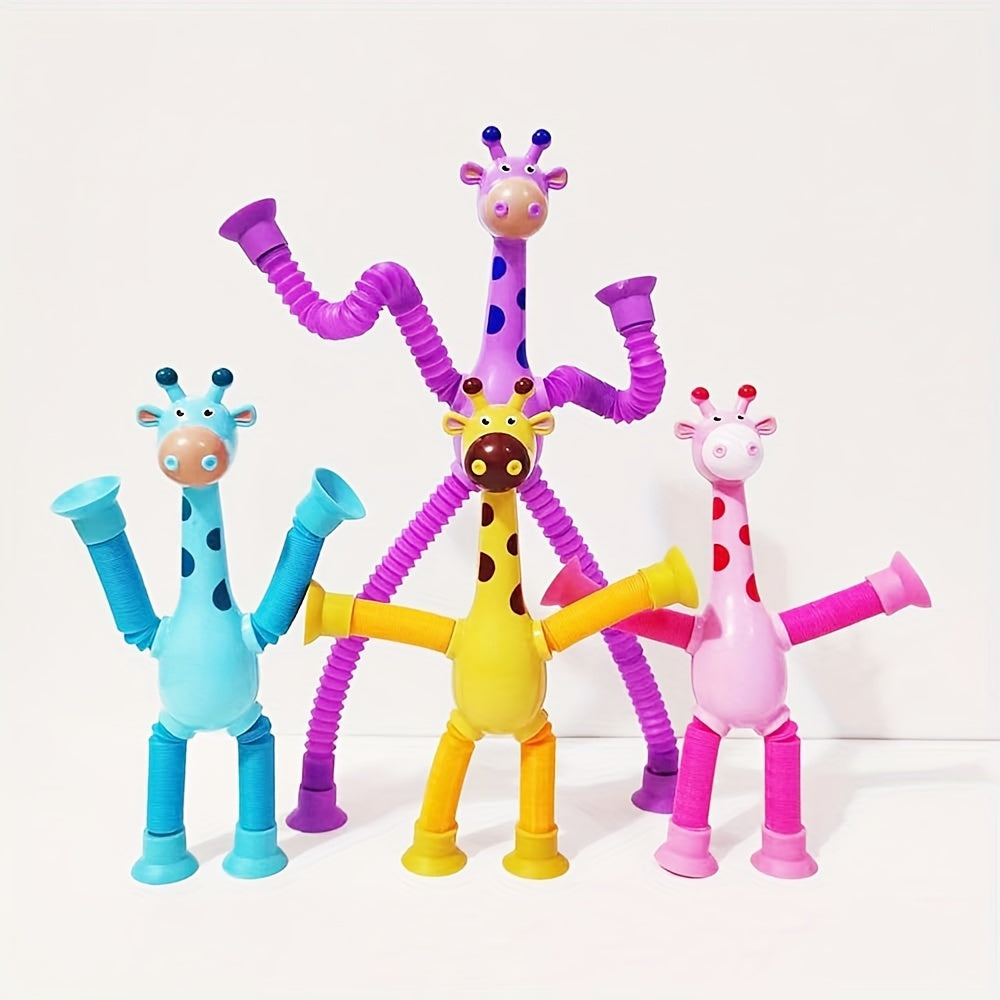 Giraffe Cartoon Zuignap Montessori Speelgoed | Educatief Ontspannend Plezier, Verschillende Vormen Ontwikkelingssensorisch Speelgoed voor Kinderen