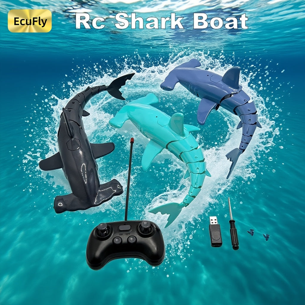 RC Haaiboot Simulatie – 15 Minuten Speeltijd aan Oppervlak – Snelheid van 3-4 KM/U – Waterspeelgoed – Twee Krachtige Motoren – Perfect Cadeau
