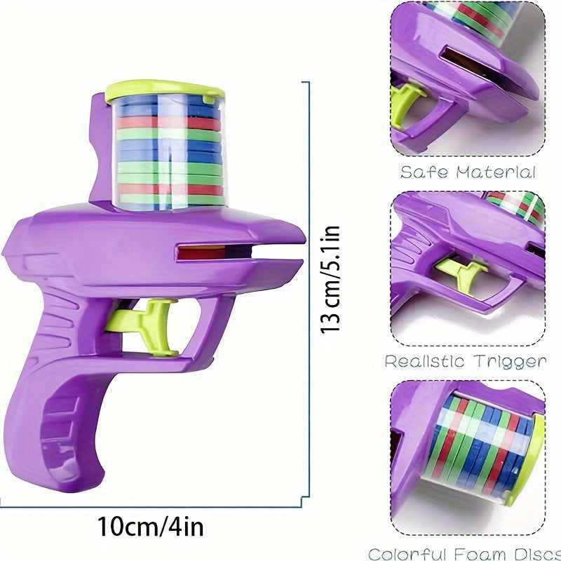 Leuke Schuim Disc Blaster | Handheld Shooter met Zachte Schuimschijven voor Binnen- en Buitenspelen voor Kinderen en Volwassenen