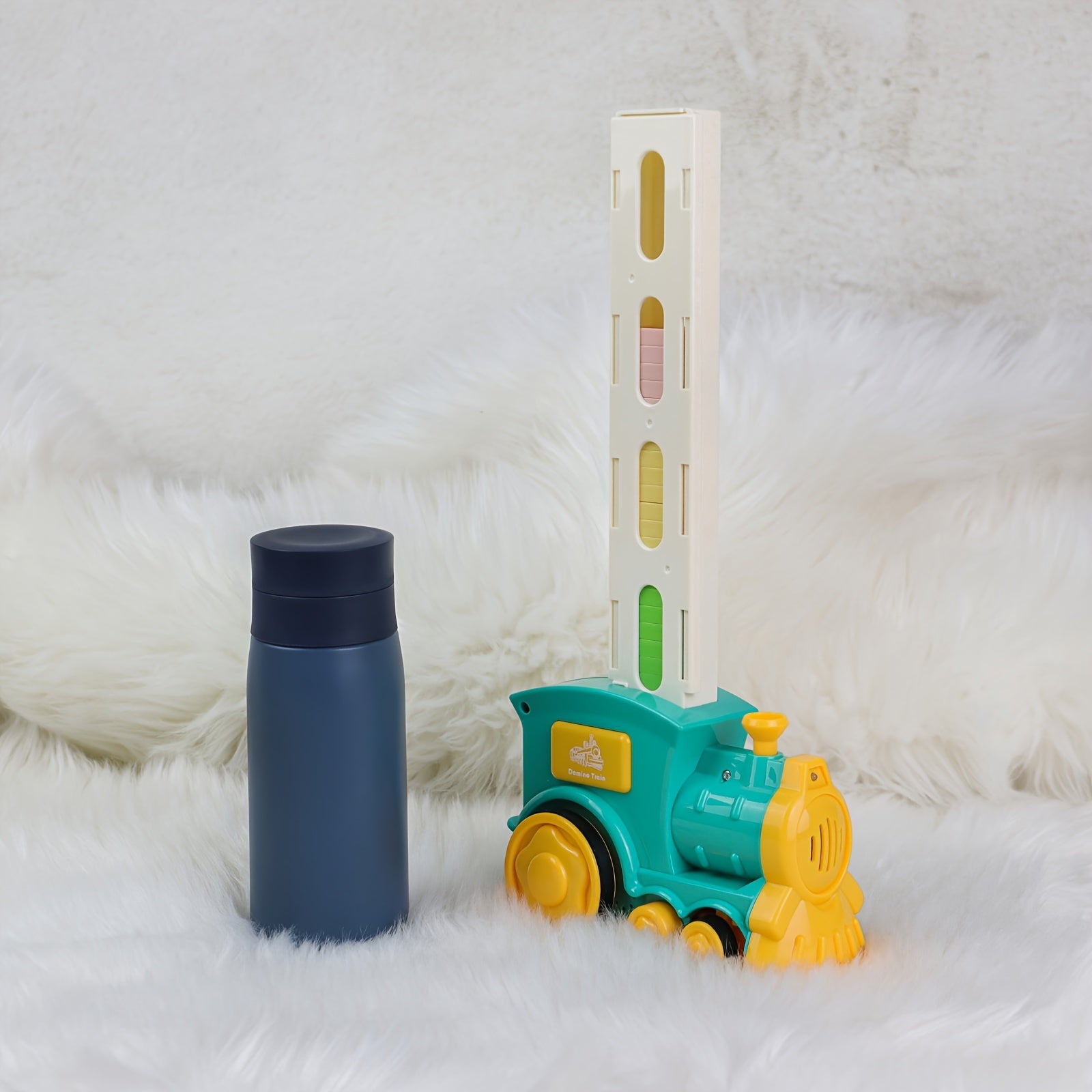 Automatische dominotrein | Creatief speelgoed met licht en geluid, bouwstenenset voor kinderen