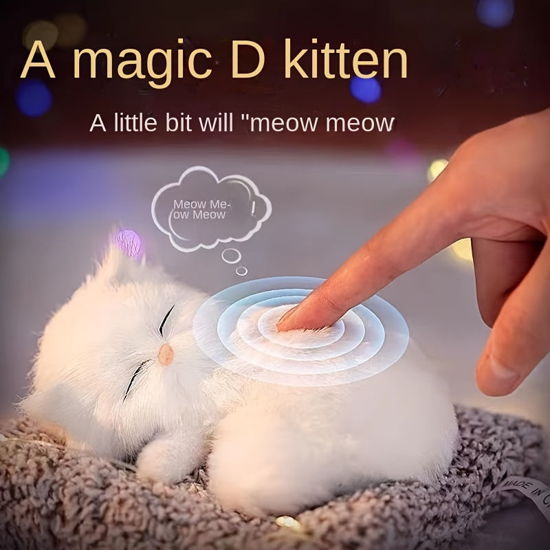 Interactieve Kat Knuffel | Meow geluid, touch-geactiveerd, decoratie & cadeau