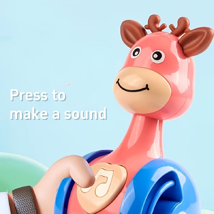 Hertenvormig schommelspeelgoed | Educatief muziekinstrument voor baby's, kruiptraining en cognitieve ontwikkeling, vroege leeractiviteit voor peuters