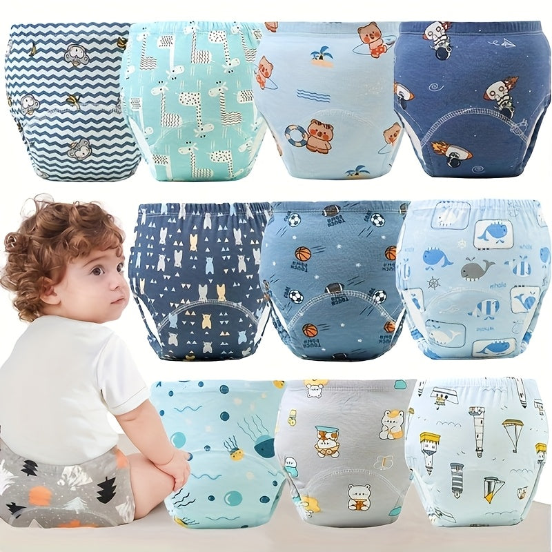 12 Stuks Katoenen Trainingsbroekjes Baby Zindelijkheidstraining - Wasbare Oefenbroekjes Peuters 0-3 Jaar Jongens en Meisjes