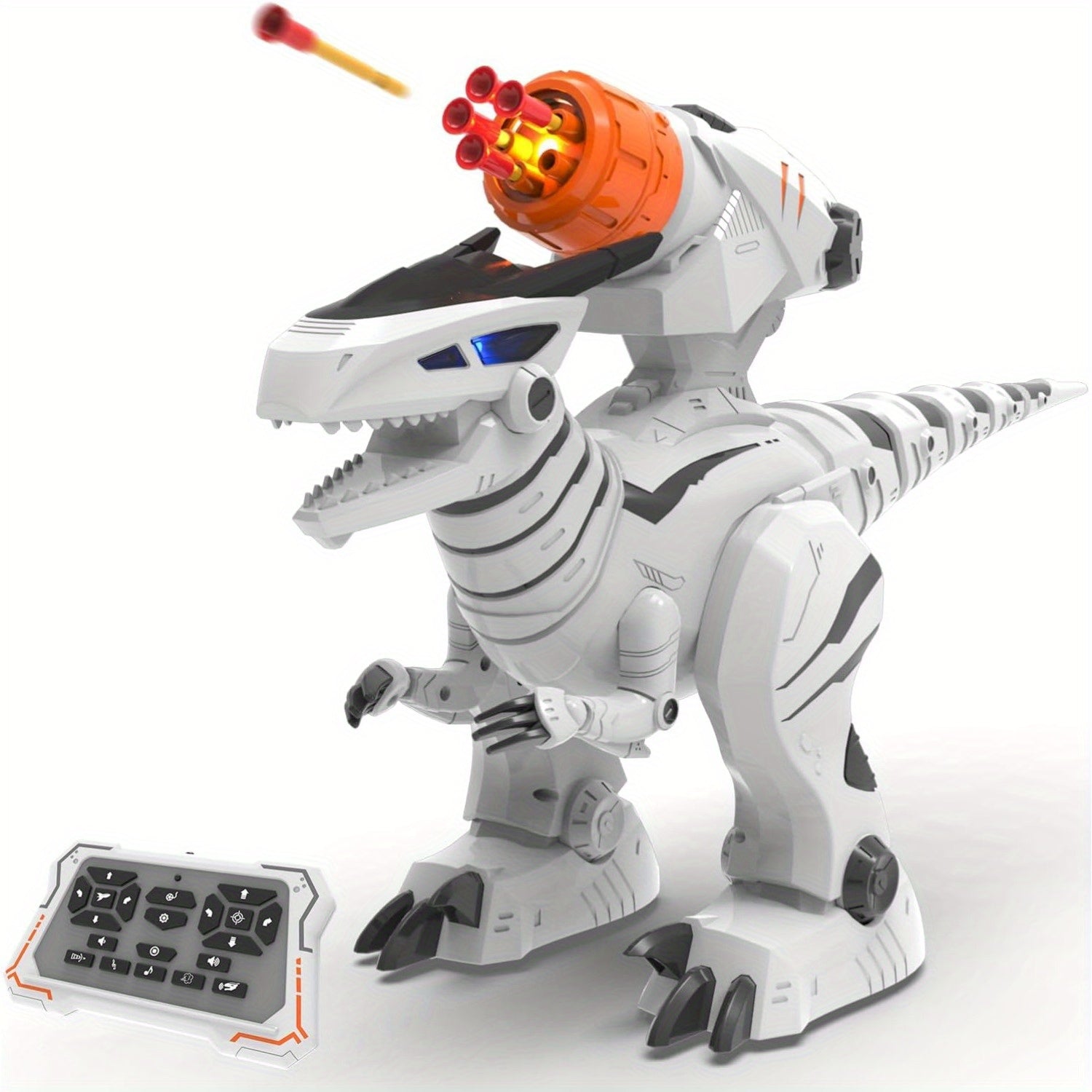 Interactieve afstandsbediening Robot Dinosaurus - Programmeerbaar speelgoed met aanraaksensor, LED-ogen & muziek | Spelenderwijs leren kinderen
