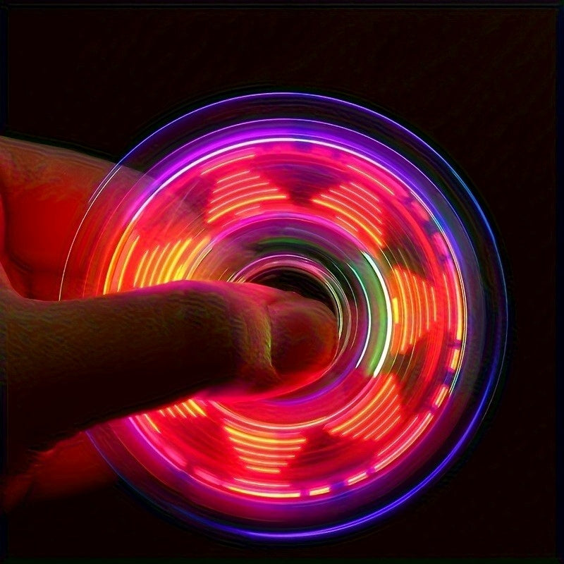 Multicolor LED Draaiende Gyroscoop | Stressverlichtend Fidget Speelgoed voor Jong & Oud