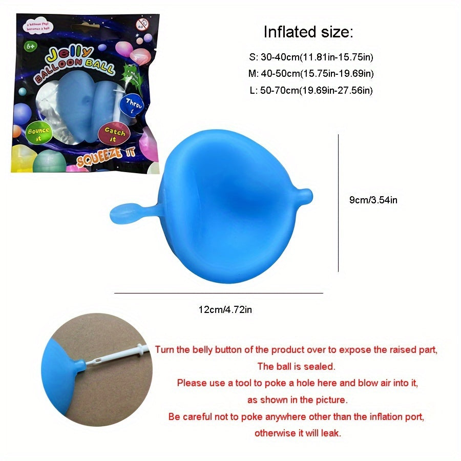 Set van 3 Gigantische Bubbelballen – TPE Opblaasbare Waterballen, Blauwe Geleiballen | Voor Waterparken & Pretparken | Elektronisch Onbelast Waterspeelgoed