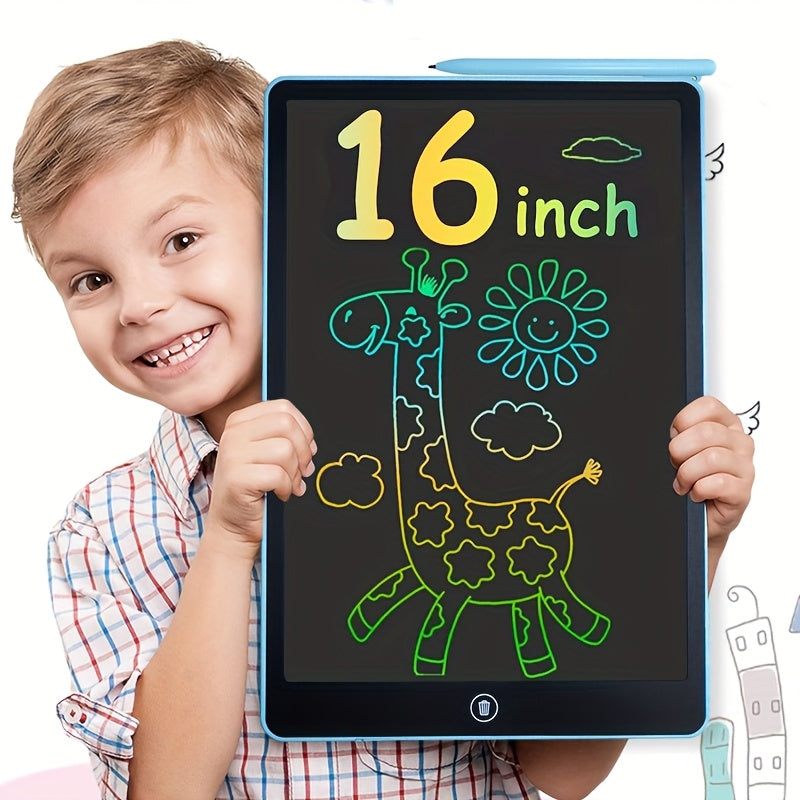 16-Inch LCD Tekenbord met Stylus – Dubbelzijdige Giraffe Teken Tablet | Educatief Kunst Speelgoed voor Kinderen 3-10 Jaar