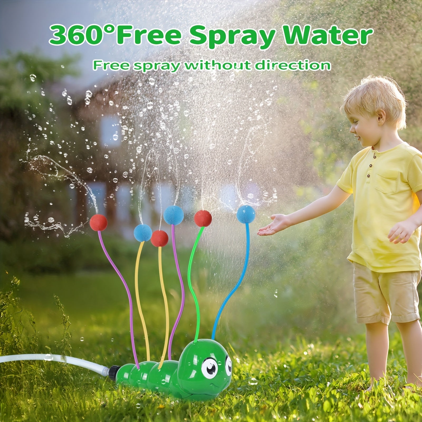 Schattige Kinderwatersproeier met 6 Zwaaibuizen & Interactieve Dierenfiguren – Waterspeelgoed met Ballenlanceerder voor Jongens en Meisjes van 3 t/m 8 Jaar | Voor Zomerpret in de Tuin en Zwembadfeestjes