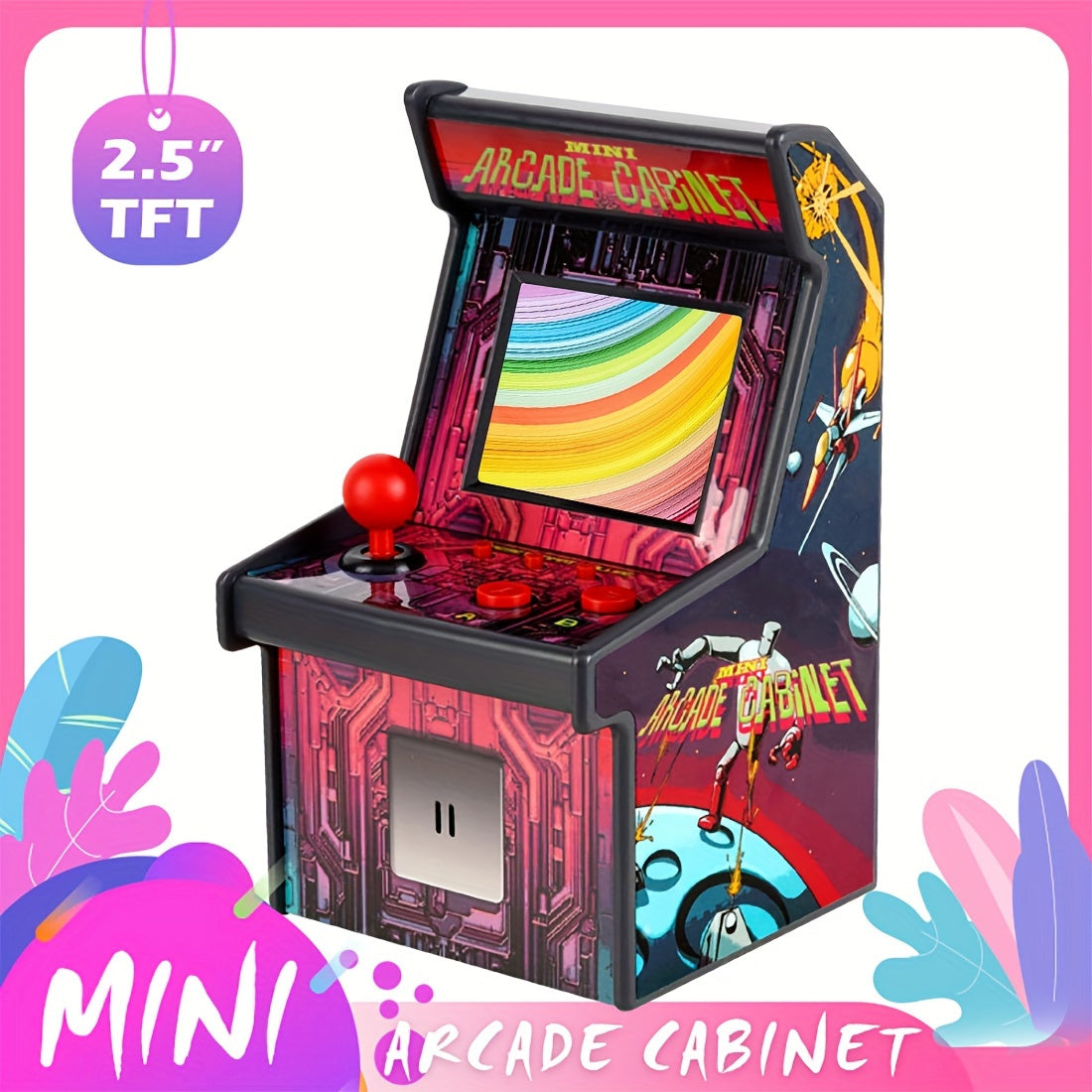 16-Bit Mini Arcade Console met TFT Scherm | Retro Gaming Machine voor Tieners & Volwassenen – Verjaardag & Vakantiecadeau