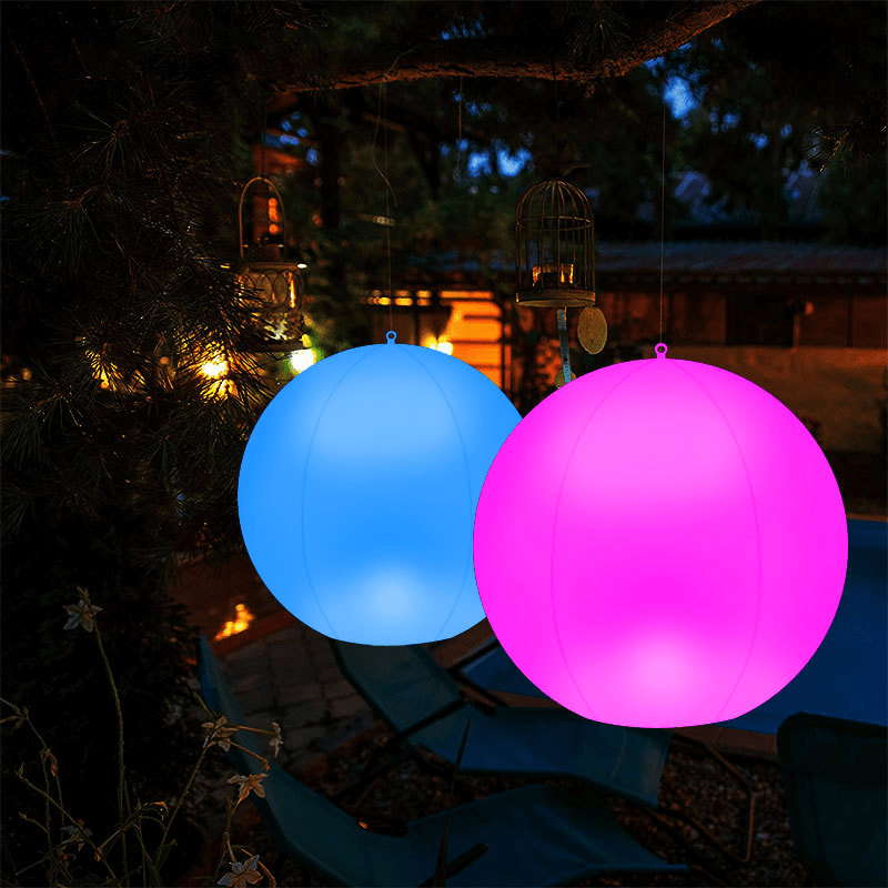 LED Lichtgevende Opblaasbare Bal 16 Kleuren – 16” Glow Bal met Afstandsbediening & Pomp | Waterdicht Feestdecor voor Tuin, Strand, Zwembad & Kerst