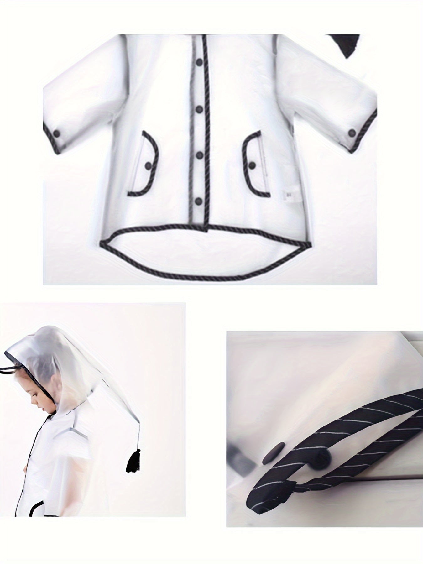 Lichtgewicht Transparante Regenjas met Capuchon voor Kinderen - Waterdichte Regenponcho voor Jongens en Meisjes