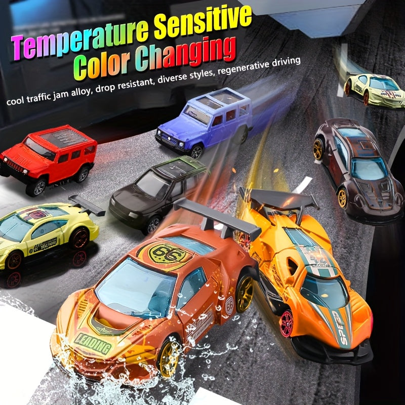 Kleurveranderende Raceauto’s Kinderen | Magisch Zinklegering Speelgoed, Warm/Koud Effect