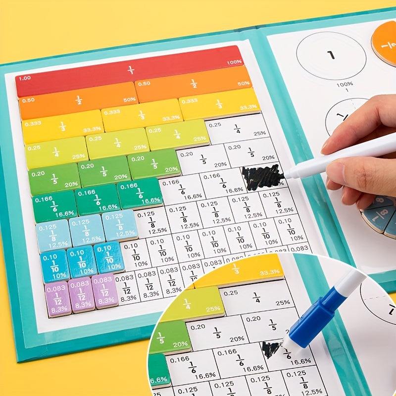 Magnetische Breuktegels Bord | Reken- en Leer Spel, Educatief STEM Speelgoed