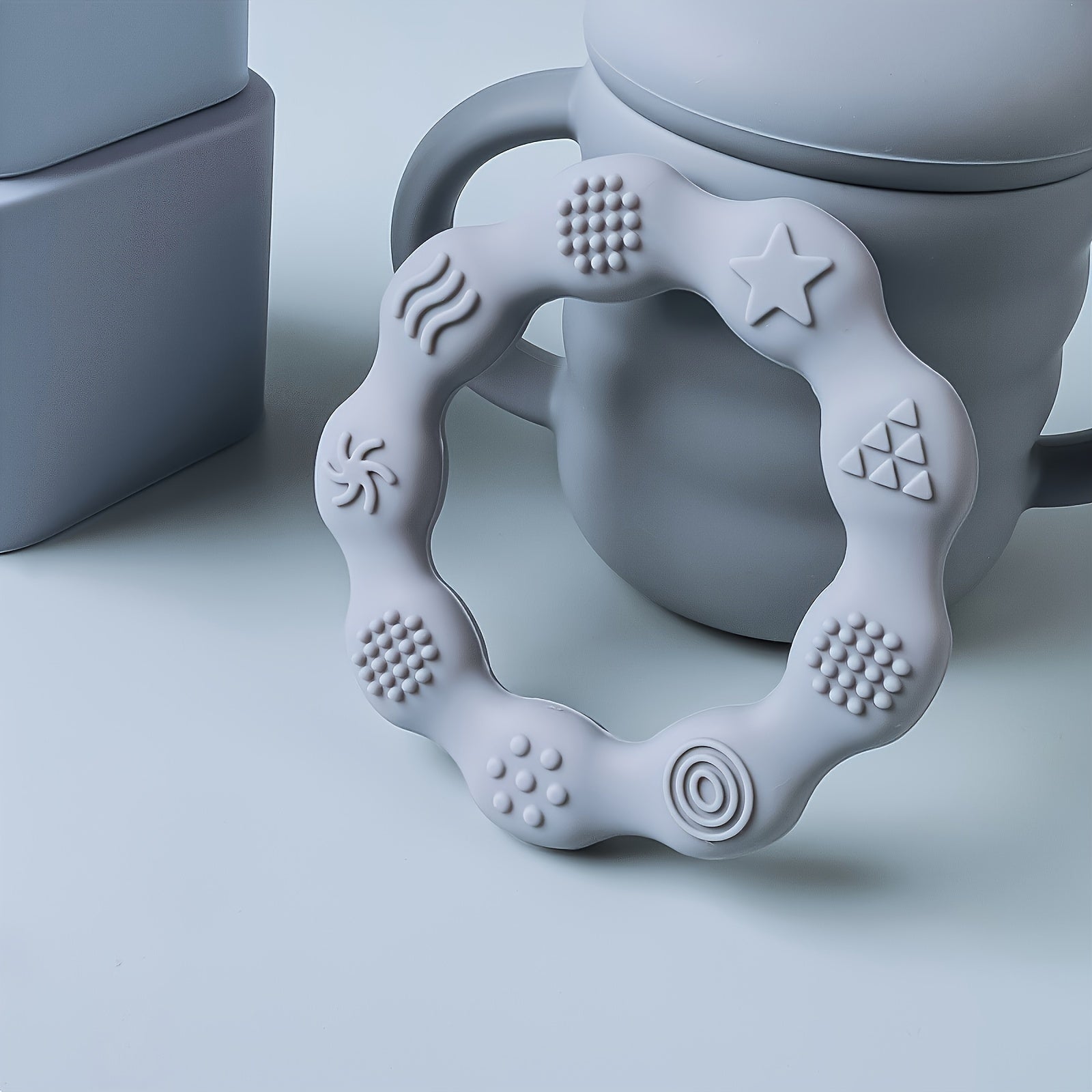 Siliconen Bijtring Ring | BPA Vrije Zachte en Getextureerde Bijtspeeltjes voor Baby’s 0 tot 2 Jaar