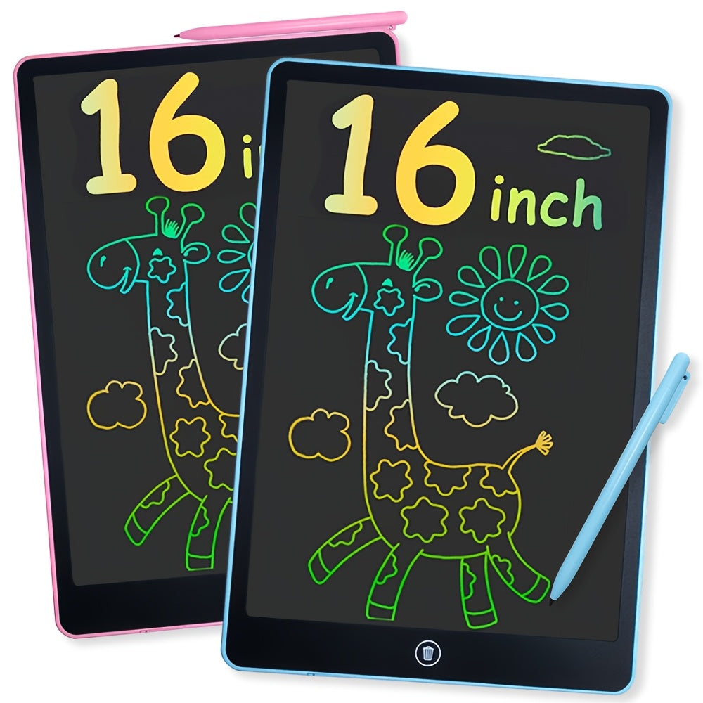 16-Inch LCD Tekenbord met Stylus – Dubbelzijdige Giraffe Teken Tablet | Educatief Kunst Speelgoed voor Kinderen 3-10 Jaar