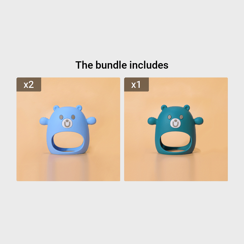 Zachte Siliconen Bijtring Mitter voor Baby's 6M+ | BPA-vrij, Antivallen, Perfecte Verzachtende Speelgoed & Cadeau voor Thanksgiving & Kerst