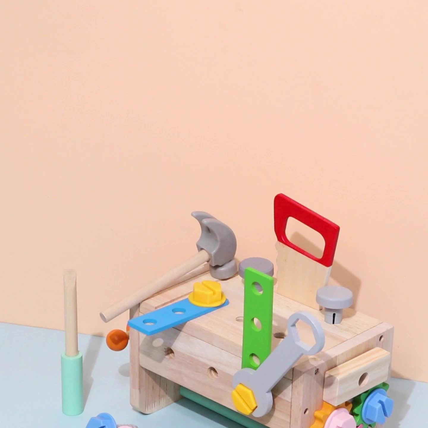 Houten gereedschapskist|STEM bouwspeelgoed – rollenspel 3-6 jaar