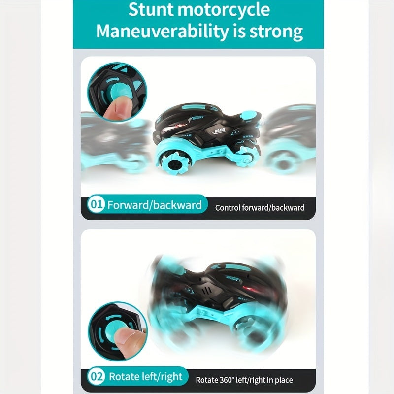 Stuntmotor - Kinderspeelgoed met Spray, Hoge Snelheid Drift, Rotatie, Zijwaartse Beweging - USB Oplaadbare All-Terrain RC Auto
