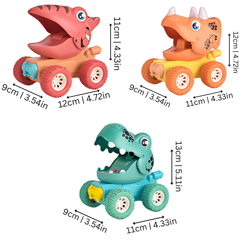 Opwindende dinosaur duwauto